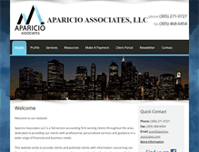Tablet Screenshot of aparicio-associates.com